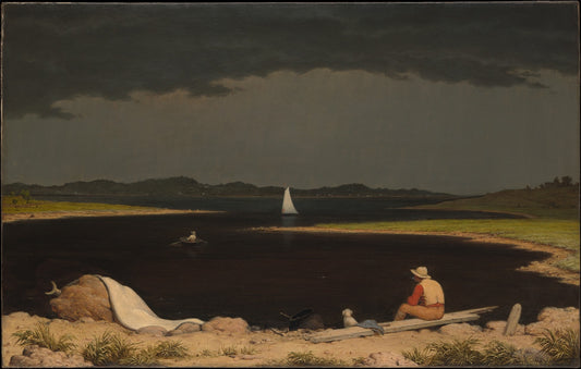Approaching Thunder Storm – Martin Johnson Heade Canvas Print Painting on Canvas Loom of Thirds India's No. 1 Art-led, graphic streetwear brand based in Kolkata by Sidhartha Mohanta & Chirayata Purna Chakrabarty