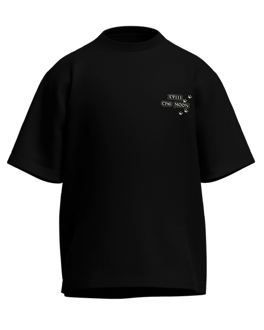 The Moon of Dogs Oversized French Terry Cotton Premium Streetwear T-shirt Loom of Thirds India's No. 1 Art-led streetwear brand based in Kolkata by Sidhartha Mohanta & Chirayata Purna Chakrabarty