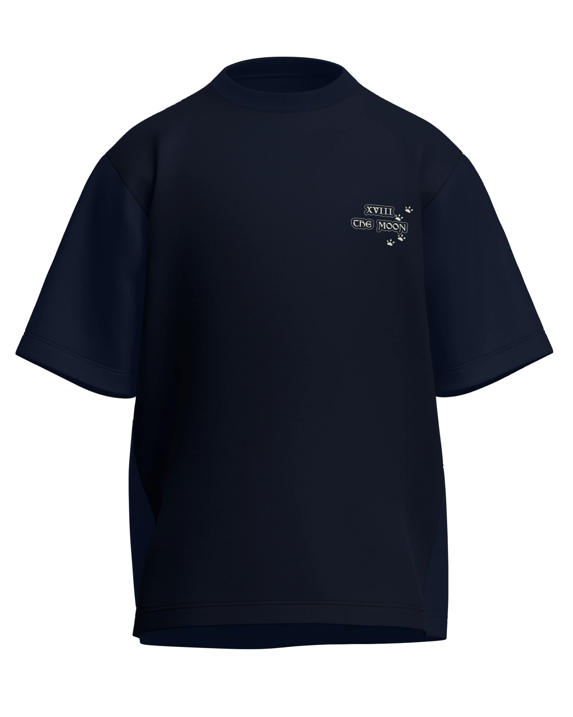 The Moon of Cats Oversized French Terry Cotton Premium Streetwear T-shirt Loom of Thirds India's No. 1 Art-led streetwear brand based in Kolkata by Sidhartha Mohanta & Chirayata Purna Chakrabarty