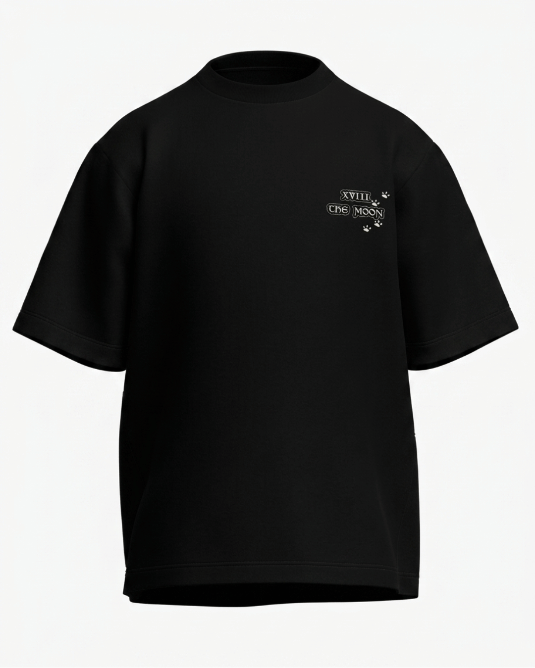 The Moon of Dogs – Tarot Oversized T-Shirt Oversized French Terry Cotton Premium Streetwear T-shirt Loom of Thirds India's No. 1 Art-led, graphic streetwear brand based in Kolkata by Sidhartha Mohanta & Chirayata Purna Chakrabarty