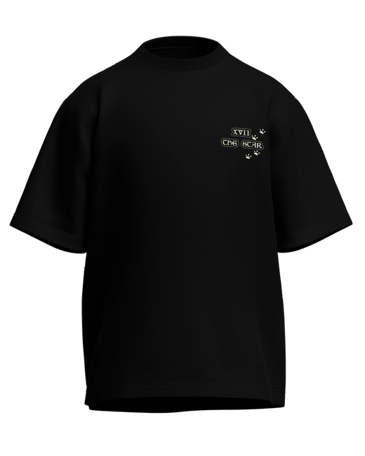 The Star of Cats Oversized French Terry Cotton Premium Streetwear T-shirt Loom of Thirds India's No. 1 Art-led streetwear brand based in Kolkata by Sidhartha Mohanta & Chirayata Purna Chakrabarty