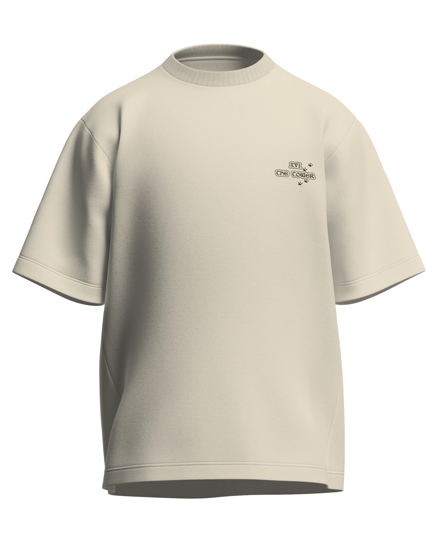 The Tower of Cats Oversized French Terry Cotton Premium Streetwear T-shirt Loom of Thirds India's No. 1 Art-led streetwear brand based in Kolkata by Sidhartha Mohanta & Chirayata Purna Chakrabarty