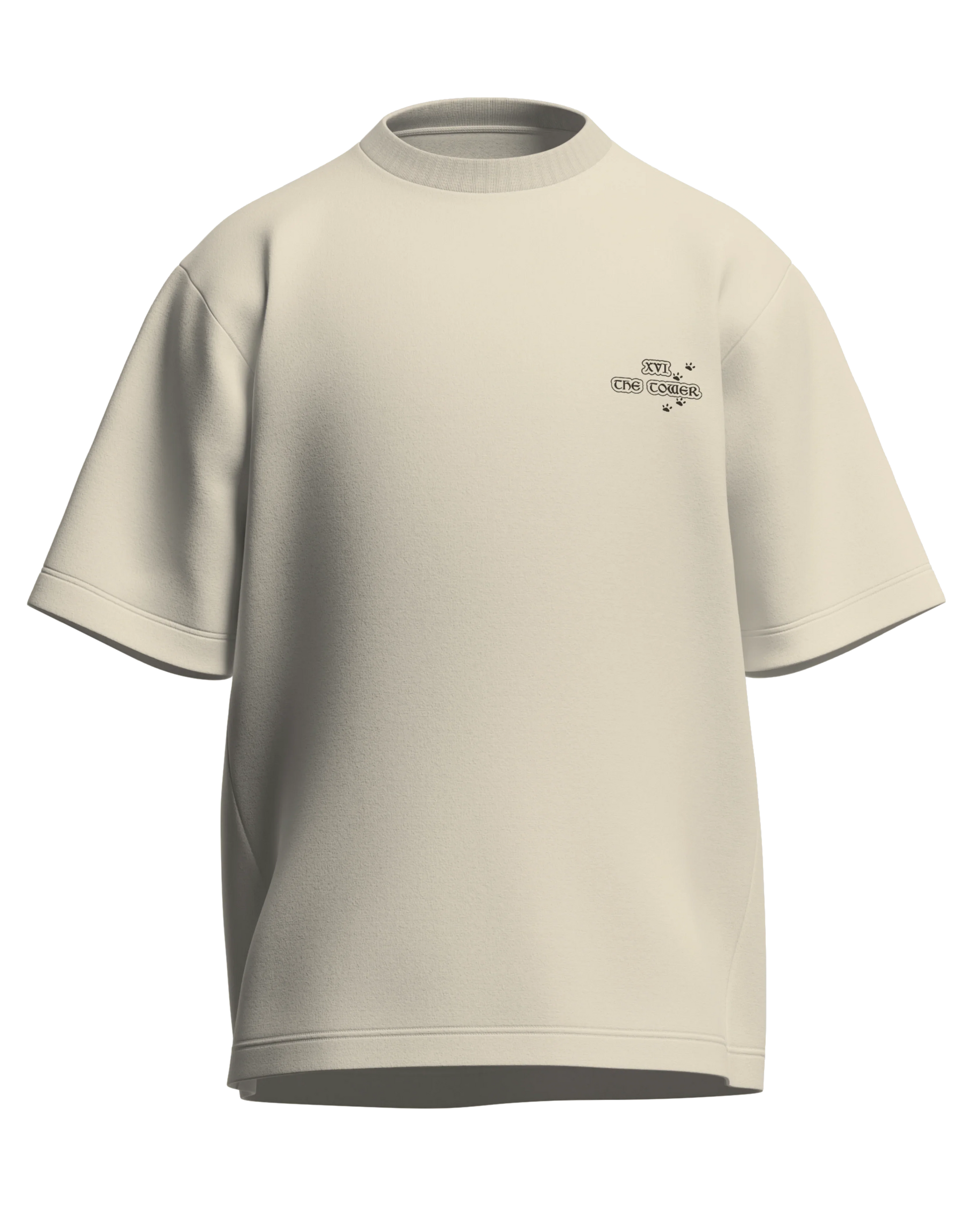 The Tower of Cats Oversized French Terry Cotton Premium Streetwear T-shirt Loom of Thirds India's No. 1 Art-led streetwear brand based in Kolkata by Sidhartha Mohanta & Chirayata Purna Chakrabarty