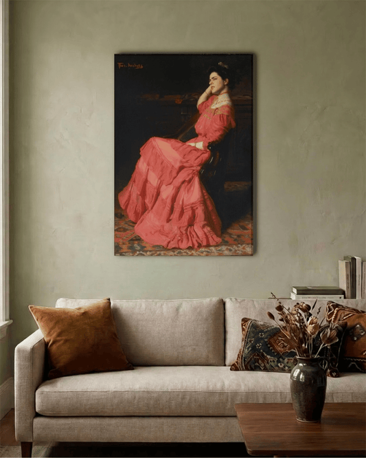 A Rose – Thomas Anshutz Canvas Print Painting on Canvas Loom of Thirds India's No. 1 Art-led, graphic streetwear brand based in Kolkata by Sidhartha Mohanta & Chirayata Purna Chakrabarty