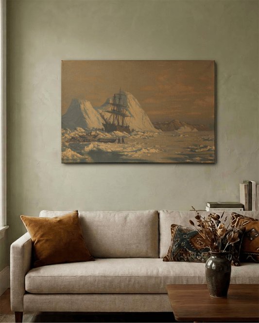 An Incident of Whaling – William Bradford Canvas Print Painting on Canvas Loom of Thirds India's No. 1 Art-led, graphic streetwear brand based in Kolkata by Sidhartha Mohanta & Chirayata Purna Chakrabarty