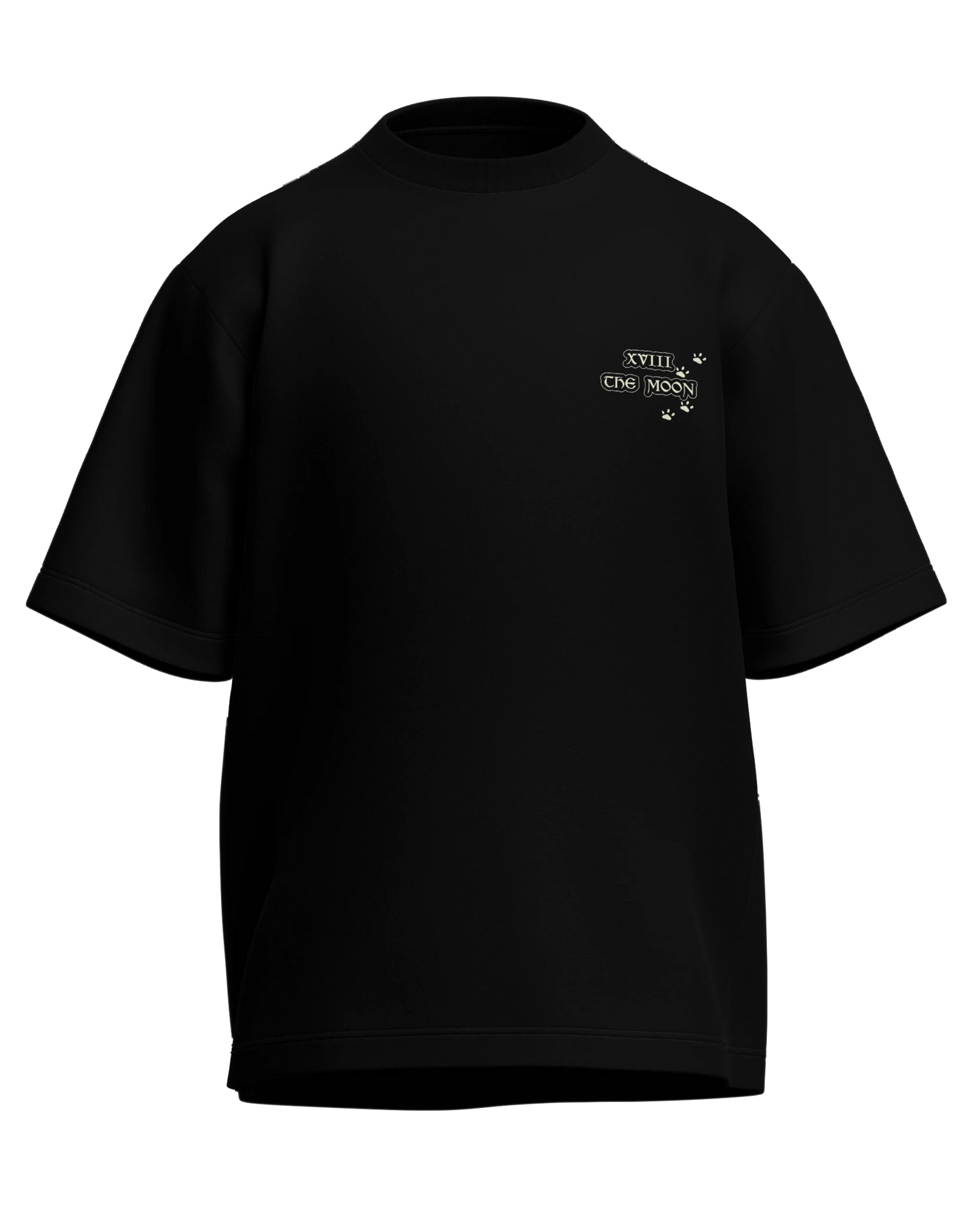 The Moon of Cats Oversized French Terry Cotton Premium Streetwear T-shirt Loom of Thirds India's No. 1 Art-led streetwear brand based in Kolkata by Sidhartha Mohanta & Chirayata Purna Chakrabarty