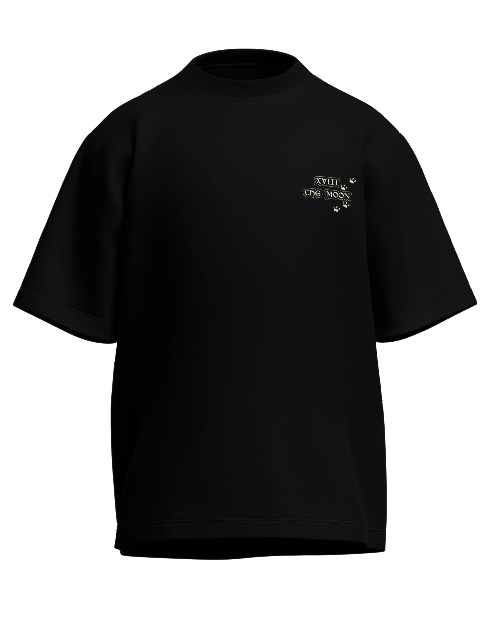 The Moon of Cats Oversized French Terry Cotton Premium Streetwear T-shirt Loom of Thirds India's No. 1 Art-led streetwear brand based in Kolkata by Sidhartha Mohanta & Chirayata Purna Chakrabarty