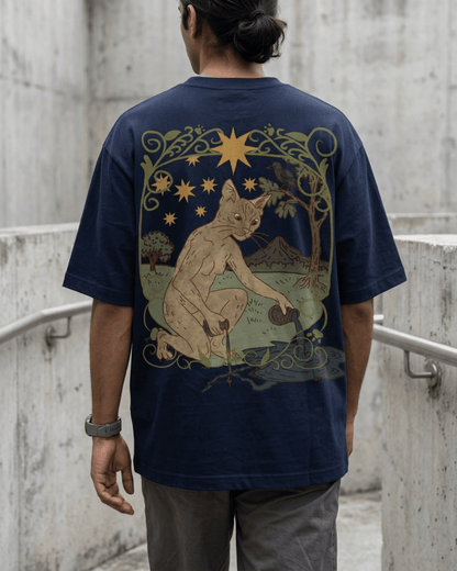 The Star of Cats – Tarot Oversized T-Shirt