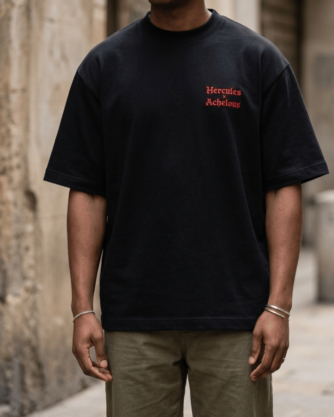 Cutie with a Bootie – Classical Art Oversized Tee Oversized French Terry Cotton Premium Streetwear T-shirt Loom of Thirds India's No. 1 Art-led, graphic streetwear brand based in Kolkata by Sidhartha Mohanta & Chirayata Purna Chakrabarty