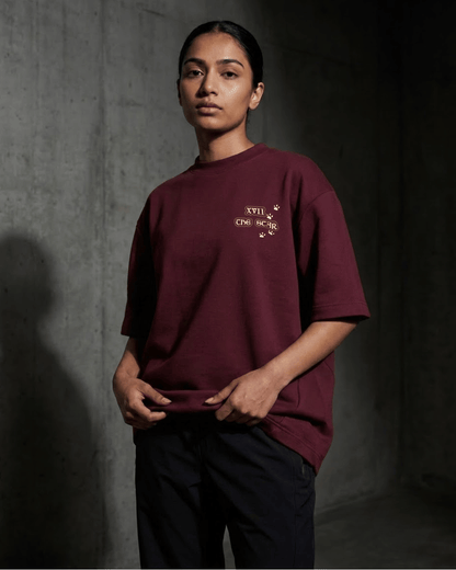 The Star of Dogs – Tarot Oversized T-Shirt Oversized French Terry Cotton Premium Streetwear T-shirt Loom of Thirds India's No. 1 Art-led, graphic streetwear brand based in Kolkata by Sidhartha Mohanta & Chirayata Purna Chakrabarty