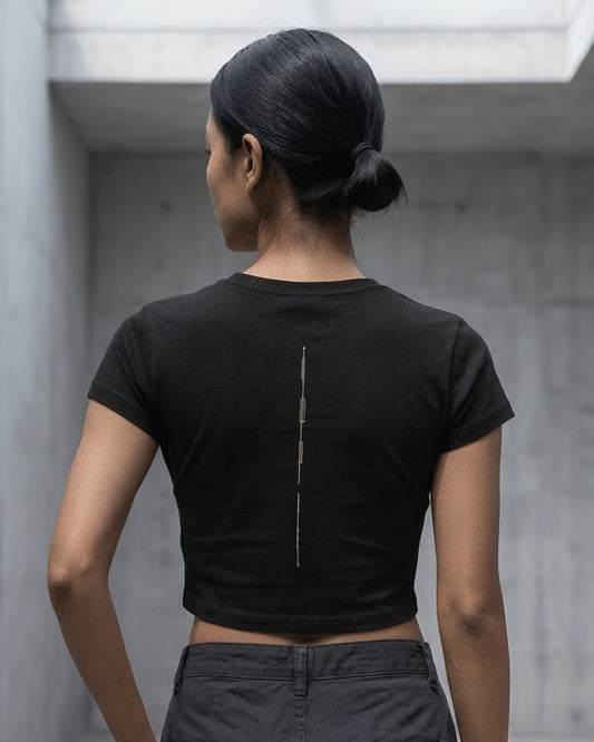 Bunny Time – Aesthetic Graphic Baby Tee 100% cotton 240GSM baby T-shirt Loom of Thirds India's No. 1 Art-led, graphic streetwear brand based in Kolkata by Sidhartha Mohanta & Chirayata Purna Chakrabarty
