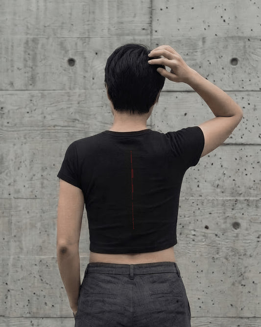 Mom Said No – Aesthetic Graphic Baby Tee 100% cotton 240GSM baby T-shirt Loom of Thirds India's No. 1 Art-led, graphic streetwear brand based in Kolkata by Sidhartha Mohanta & Chirayata Purna Chakrabarty