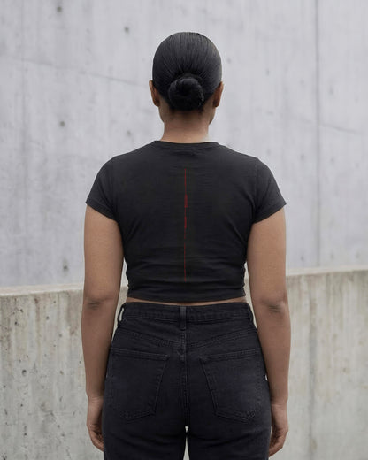 Mom Said No – Aesthetic Graphic Baby Tee 100% cotton 240GSM baby T-shirt Loom of Thirds India's No. 1 Art-led, graphic streetwear brand based in Kolkata by Sidhartha Mohanta & Chirayata Purna Chakrabarty