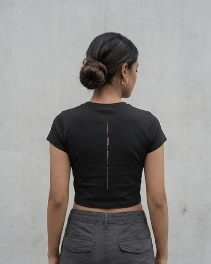 Running From My Problems – Graphic Baby Tee 100% cotton 240GSM baby T-shirt Loom of Thirds India's No. 1 Art-led, graphic streetwear brand based in Kolkata by Sidhartha Mohanta & Chirayata Purna Chakrabarty