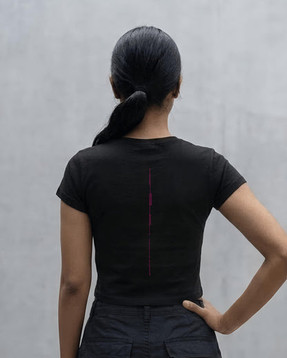 Rawr Girl – Aesthetic Graphic Baby Tee 100% cotton 240GSM baby T-shirt Loom of Thirds India's No. 1 Art-led, graphic streetwear brand based in Kolkata by Sidhartha Mohanta & Chirayata Purna Chakrabarty