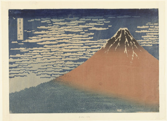 Red Fuji (Fine Wind, Clear Morning) – Hokusai Framed Poster Framed Posters Loom of Thirds India's No. 1 Art-led, graphic streetwear brand based in Kolkata by Sidhartha Mohanta & Chirayata Purna Chakrabarty