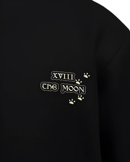 The Moon of Cats Oversized French Terry Cotton Premium Streetwear T-shirt Loom of Thirds India's No. 1 Art-led streetwear brand based in Kolkata by Sidhartha Mohanta & Chirayata Purna Chakrabarty