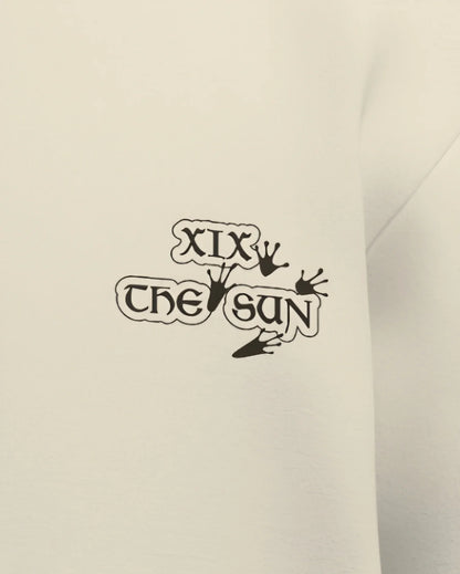 The Sun of Frogs Oversized French Terry Cotton Premium Streetwear T-shirt Loom of Thirds India's No. 1 Art-led streetwear brand based in Kolkata by Sidhartha Mohanta & Chirayata Purna Chakrabarty